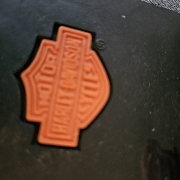 AUTHENTIC HARLEY DAVIDSON WOMAN'S BLACK STUDDED BIKER BOOTS SIZE 7M - Picture 6 of 10